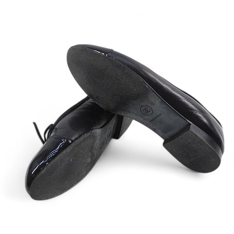 シャネル CHANEL フラットシューズ パンプス リボンココマーク 35