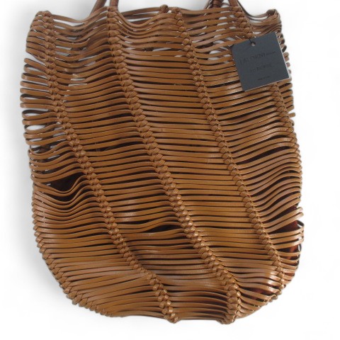 【中古】ファロルニ FALORNI LE BORSE トートバッグ ブラウン 茶系 レザー イタリア製 タグ付き レディース 中古】ファロルニ FALORNI LE BORSE トートバッグ ブラウン 茶系