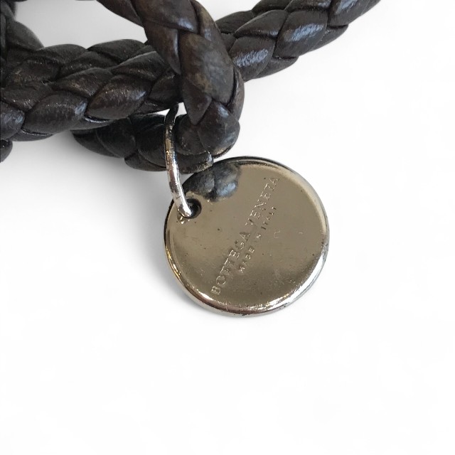 中古】ボッテガヴェネタ BOTTEGA VENETA ダークブラウン レザー