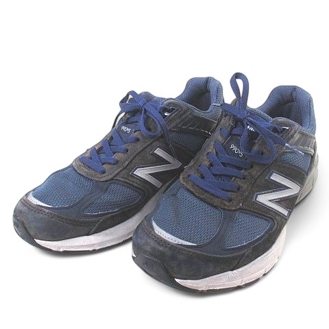 【中古】ニューバランス NEW BALANCE スニーカー M990NV5 USA製 990V5 紺 ネイビー 紺系 27.0cm メンズ