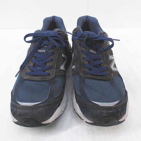 【中古】ニューバランス NEW BALANCE スニーカー M990NV5 USA製 990V5 紺 ネイビー 紺系 27.0cm メンズ