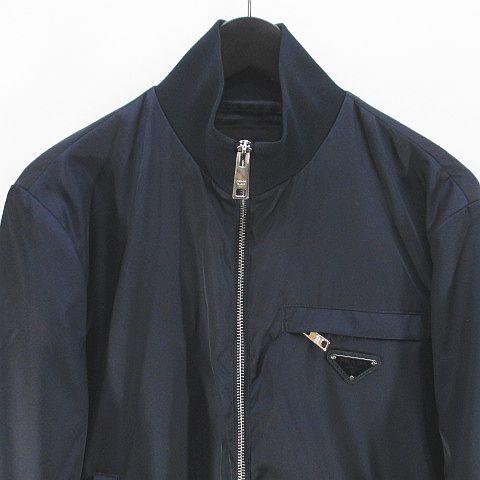 中古】プラダ PRADA SGB346 2019 ジャケット 44 紺系 ネイビー 三角