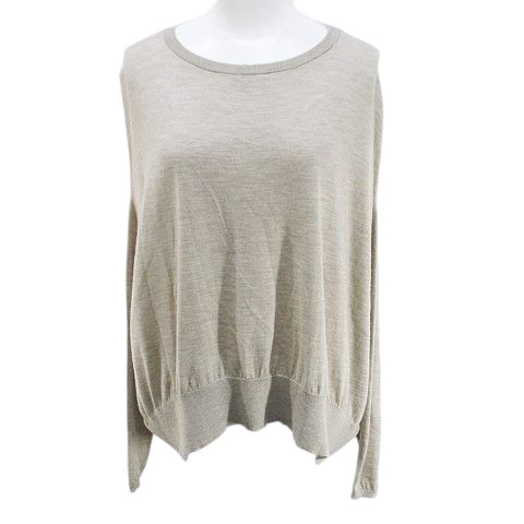 【中古】ブルネロクチネリ BRUNELLO CUCINELLI 長袖 ニット セーター カシミヤ 絹 シルク Sベージュ系 イタリア製