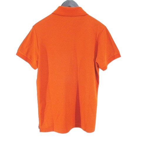 【中古】エルメス HERMES ドゥブルジュ セリエボタン 半袖 ポロシャツ カットソー XS オレンジ系 イタリア製 無地 メンズ 中古】エルメス HERMES ドゥブルジュ セリエボタン 半袖 ポロシャツ