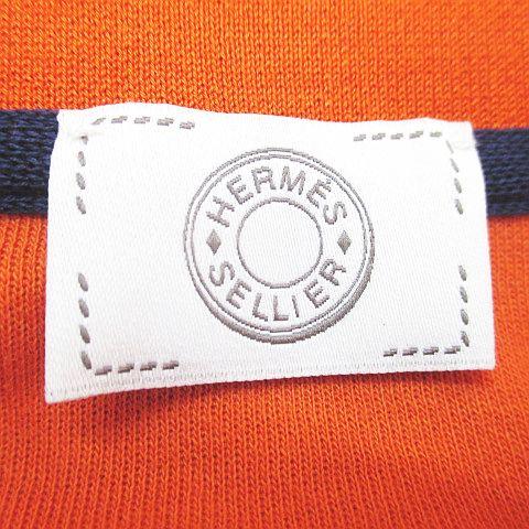 中古】エルメス HERMES ドゥブルジュ セリエボタン 半袖 ポロシャツ