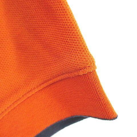 HERMES 半袖ポロシャツ Mサイズ オレンジ エルメス(HERMES)エルメス セリエボタン ポロシャツ 衣料品 トップス