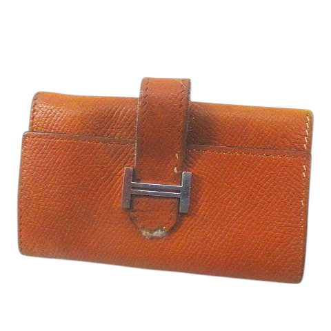 【中古】エルメス HERMES ベアン キーケース  6連 ブラウン 茶系 レザー フランス製 メンズ レディース