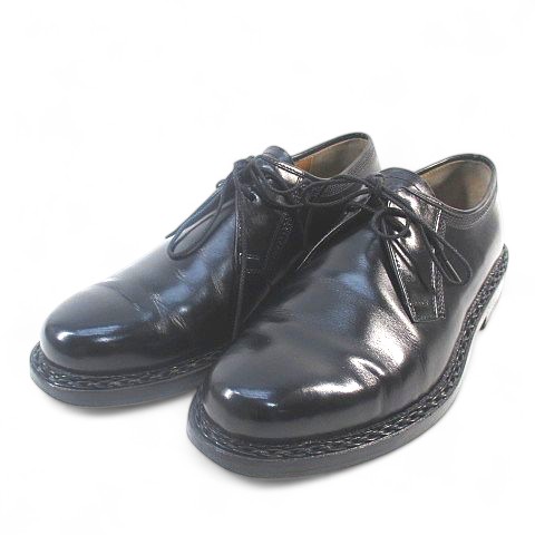 【中古】ハインリッヒ ディンケラッカー echt ungarische handarbeit ダービーシューズ ブラック 黒系 6.5  レザー
