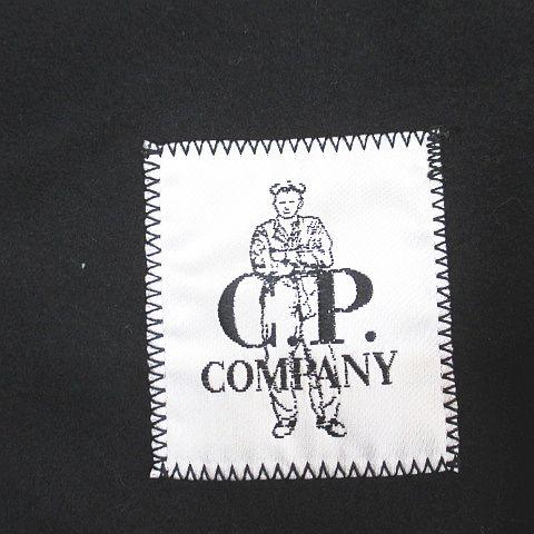 【中古】シーピーカンパニー C.P.COMPANY ジャケット 50 黒系 ブラック ジップアップ ポケット 毛 ウール 無地 メンズ
