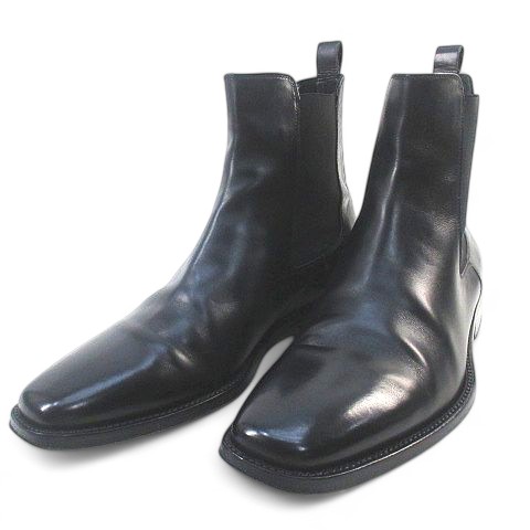 【中古】エルメネジルドゼニア Ermenegildo Zegna 72-A0492X サイドゴアブーツ 5.5 2E ブラック 黒系 レザー