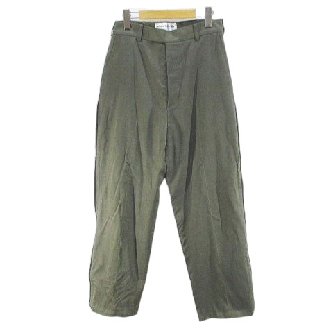 【中古】ジョーケイスリーヘイフォード Joe. Casely-Hayford ロングパンツ ボタンフライ 30 緑系 グリーン 毛 ウール