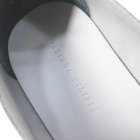 【中古】FABIANA FILIPPI ファビアナフィリッピ ローファー 厚底 メタルビーズ モニーレ ホワイト 白系 レザー 37 中古】FABIANA FILIPPI ファビアナフィリッピ ローファー 厚底 メタル