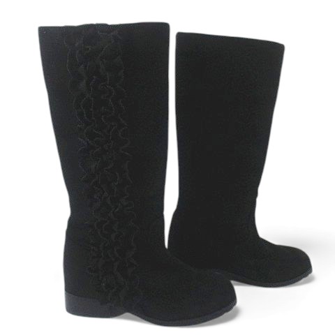 中古】ピンクハウス PINK HOUSE ロングブーツ フェイクレザーフリル