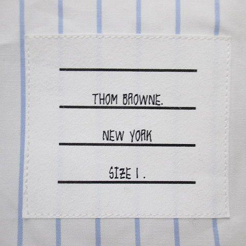 中古】トムブラウン THOM BROWNE ストライプ柄 長袖 シャツ ボタン