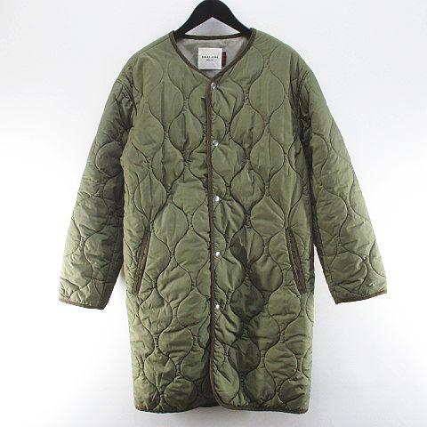 【中古】フリークスストア FREAKS STORE 183-3509 サーモライト キルティング ジャケット コート ロング丈 F 緑系