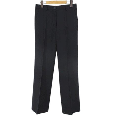 【中古】ミュウミュウ miumiu RN96339 CA34767 ロング パンツ スラックス 40 ネイビー 無地 ジップフライ イタリア製