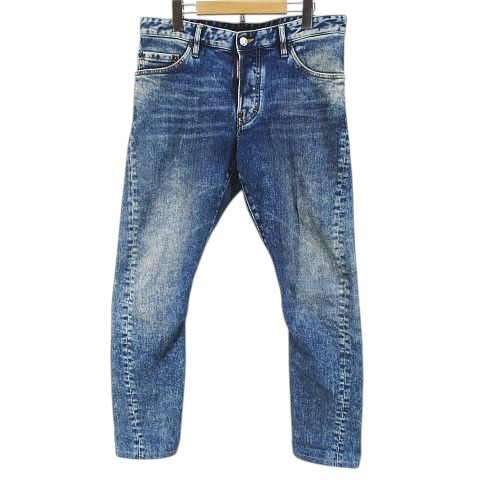 【中古】ディースクエアード Sexy Twist Jean S74LB0567 S30663 ロング デニムパンツ ジーンズ 46 青系 ボタンフライ
