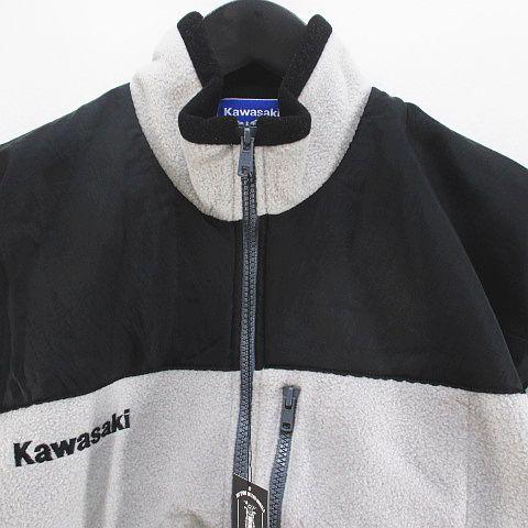 中古】未使用品 カワサキ Kawasaki フリース ジャケット F 灰系 グレー