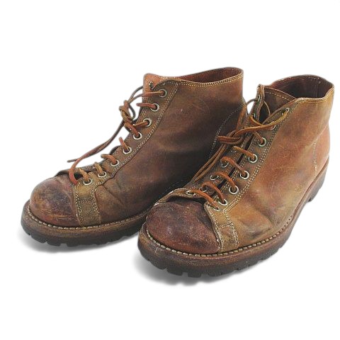 【中古】GUIDI&ROSELLINI グイディ&ロゼリーニ ワークブーツ ブラウン 茶系 レザー メンズ