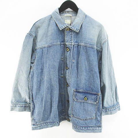 【中古】未使用品 ドゥーズィエムクラス DEUXIEME CLASSE ジージャン デニムジャケット F 青系 ブルー インディゴ