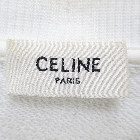 【中古】セリーヌ CELINE 2Y58A670Q トリオンフ プリント コットン ルーズ スウェット M 白系 ホワイト イタリア製_2