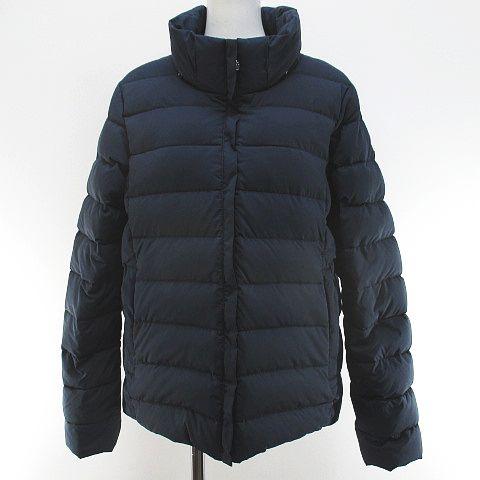【中古】ピレネックス スプートニック 2 ソフト ダウン ジャケット 40 紺系 ジップアップ ワッペン 裏地 ブルガリア製