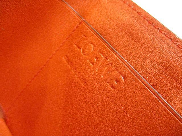 【中古】ロエベ LOEWE トライフォールド コンパクトウォレット ピンク レザー 三つ折り財布 レディース_7