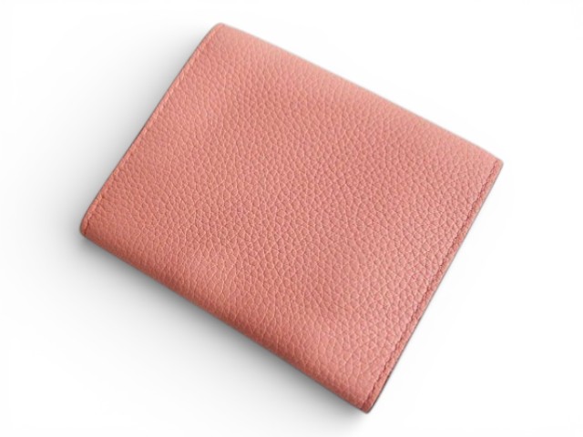【中古】ロエベ LOEWE トライフォールド コンパクトウォレット ピンク レザー 三つ折り財布 レディース_8