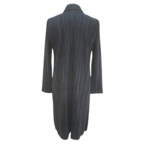 【中古】プリーツプリーズ PLEATS PLEASE イッセイミヤケ ISSEY MIYAKE PP13-JA642 ミドル丈 プリーツコート 薄手 3_1