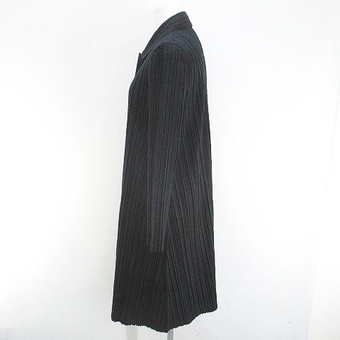 【中古】プリーツプリーズ PLEATS PLEASE イッセイミヤケ ISSEY MIYAKE PP13-JA642 ミドル丈 プリーツコート 薄手 3_3