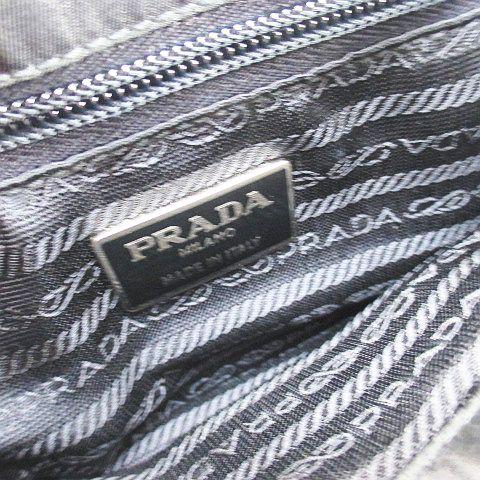 【中古】プラダ PRADA ショルダーバッグ シルバー金具 ブラック 黒系 イタリア製 レディース_7
