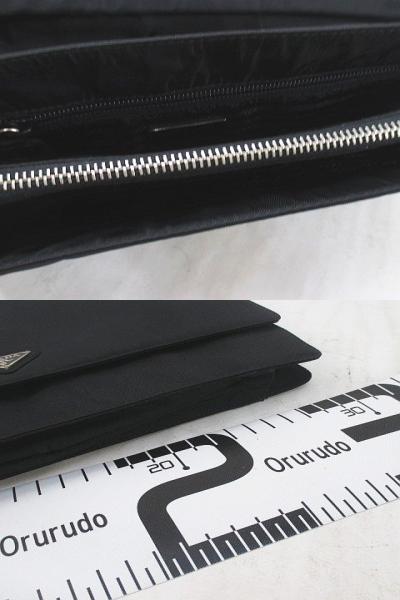 【中古】プラダ PRADA ショルダーバッグ シルバー金具 ブラック 黒系 イタリア製 レディース_8