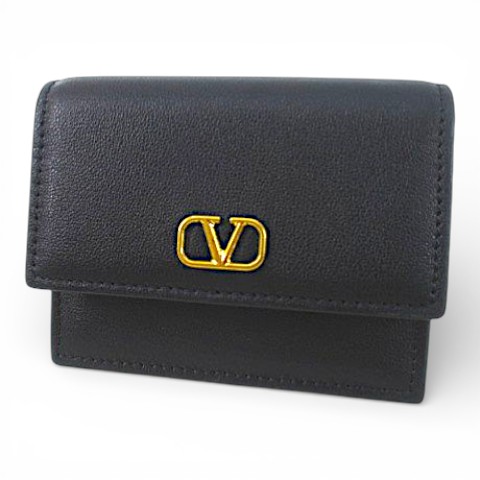 【中古】ヴァレンティノ ガラヴァーニ VALENTINO GARAVANI SW9P0T59DSH Vスリング なめし革 二つ折りウォレット