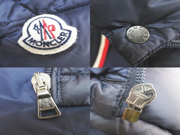 【中古】モンクレール MONCLER E29544133105 NEW GASTONET ダウンジャケット 紺系 ネイビー ジップアップ_7