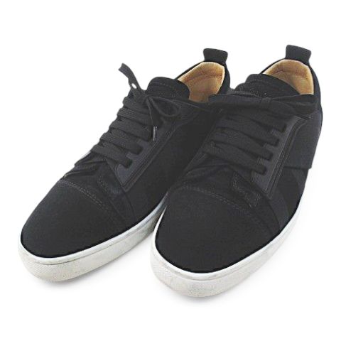 【中古】クリスチャンルブタン Christian louboutin ローカット スニーカー 41 ブラック 黒系 メンズ