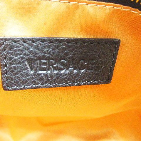 【中古】ヴェルサーチ ヴェルサーチェ VERSACE ハンドバッグ ショルダー 2WAY ジャガード織り スタッズ ブラウン_6