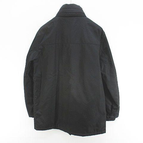 【中古】プラダ PRADA 2023 dna99s s231 1wq8 RE-NYLON ジャケット コート 中綿 ミドル丈 中綿 比翼 42 黒系 ブラック_1