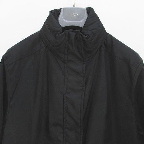 【中古】プラダ PRADA 2023 dna99s s231 1wq8 RE-NYLON ジャケット コート 中綿 ミドル丈 中綿 比翼 42 黒系 ブラック_3