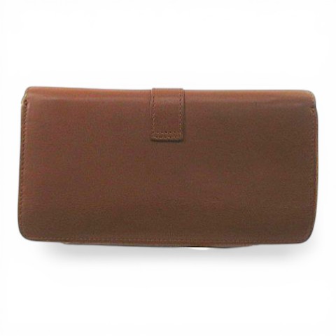 【中古】サンローラン パリ SAINT LAURENT PARIS ラウンドファスナー長財布 長財布 ゴールド金具 ブラウン レザー_3