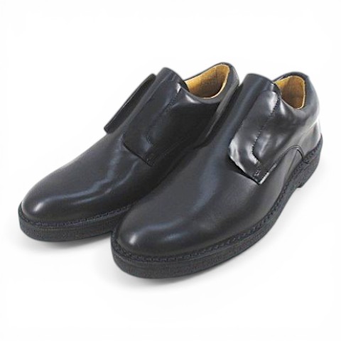 【中古】ソフネット SOPHNET. LACE LESS LEATHER SHOES SOPH-170148 革靴 スリッポン クレープソール 42 ブラック