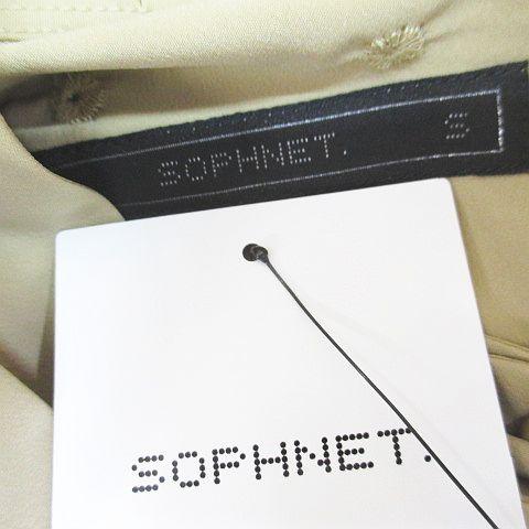 【中古】未使用品 ソフネット SOPHNET. SOPH-192034 HIGH NECK COLLAR SHIRT 長袖 シャツ S ベージュ系 日本製_2