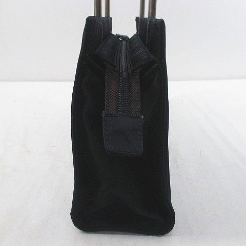 【中古】プラダ PRADA B7002 ハンドバッグ メタルハンドル 三角プレート テスートナイロン ネイビー 紺系_2