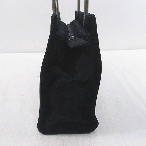 【中古】プラダ PRADA B7002 ハンドバッグ メタルハンドル 三角プレート テスートナイロン ネイビー 紺系_4