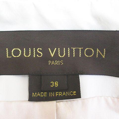 【中古】ルイヴィトン LOUIS VUITTON ジャケット 薄手 絹 シルク 38 白系 ホワイト フランス製 ステッチ スナップボタン 裏地 レディース_2