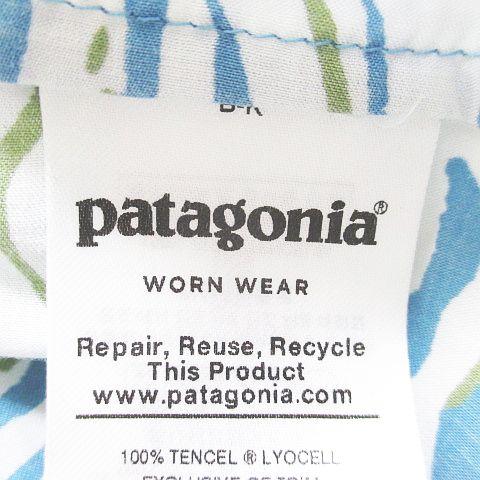 【中古】パタゴニア Patagonia パタロハ pataloha 風景柄 半袖 アロハシャツ S 水色 ライトブルー 胸ポケット メンズ_2
