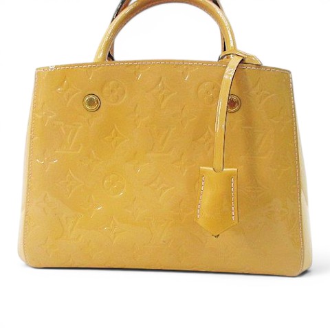 【中古】ルイヴィトン LOUIS VUITTON モノグラム ヴェルニ M50169 モンテーニュBB トートバッグ  ベージュ_1