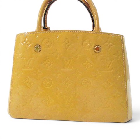 【中古】ルイヴィトン LOUIS VUITTON モノグラム ヴェルニ M50169 モンテーニュBB トートバッグ  ベージュ_2