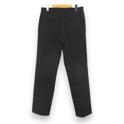 【中古】キャサリンハムネットロンドン ストラップ柄 セットアップ パンツスーツ M 黒系 ボタン ジップフライ 裏地_4
