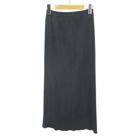 【中古】筋目プリーズ PLEATS PLEASE イッセイミヤケ ISSEY MIYAKE PP05-JG501 ミモレ丈 筋目スコート 1