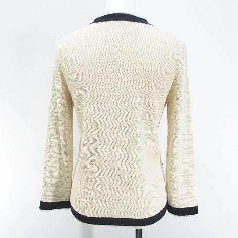 【中古】シャネル CHANEL P37394K02439 MP081 長袖 カーディガン ニット CC ココマーク カシミヤ 絹 36 ベージュ_1